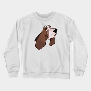 Cute Basset Hound Drawing Crewneck Sweatshirt